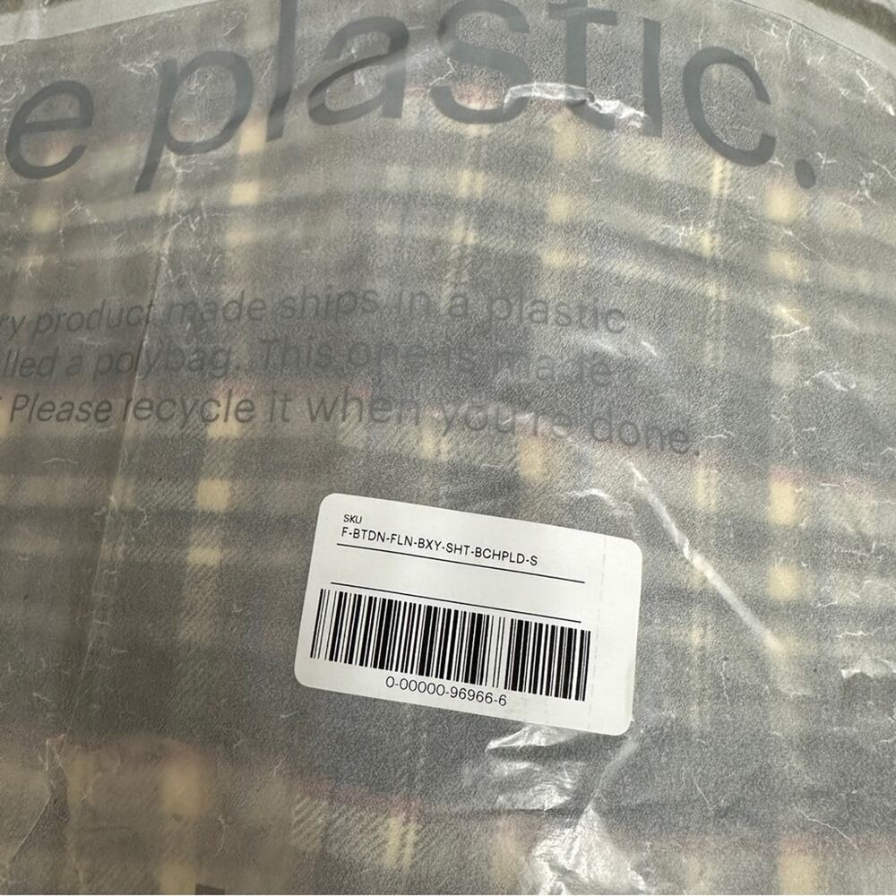 Everlane Boxy‎ Plaid Brown Multicolor Flannel Button Down Shirt Shacket Sz S NEW - Picture 10 of 10